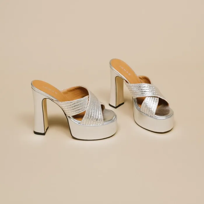 Women Mules Clogs Jonak CrossStrap Mules With Platforms