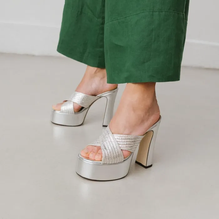 Women Mules Clogs Jonak CrossStrap Mules With Platforms