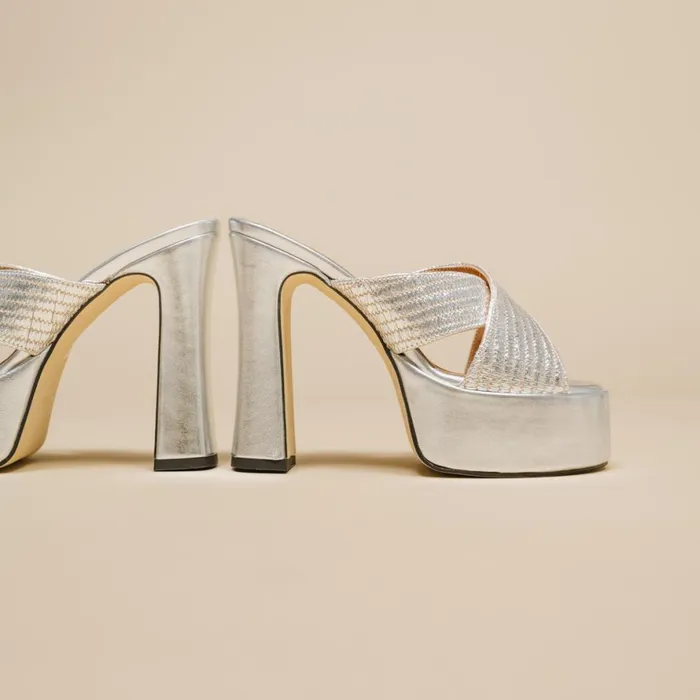 Women Mules Clogs Jonak CrossStrap Mules With Platforms