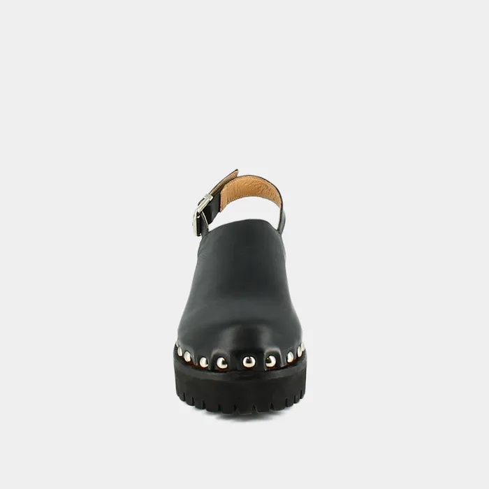 Women Mules Clogs Jonak Mules With Notched Soles And Studs