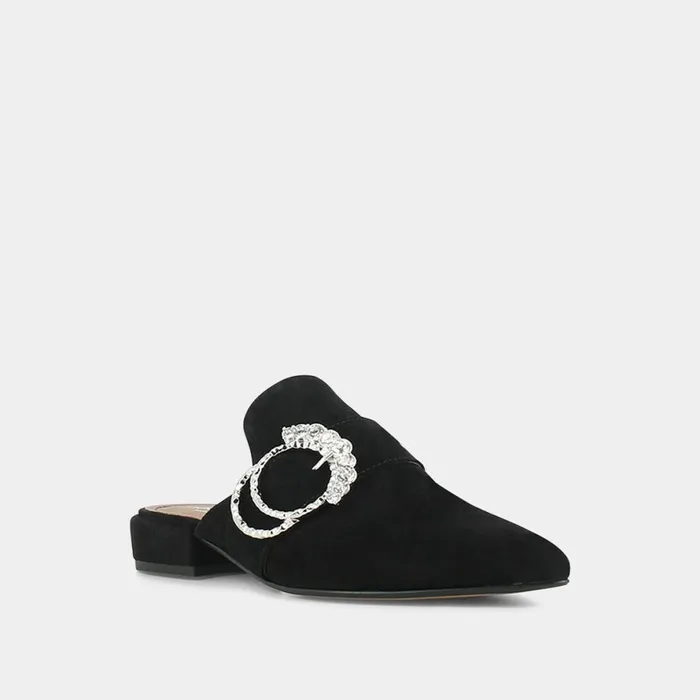 Women Mules Clogs Jonak Mules With Pointed Toe And Chunky Buckle