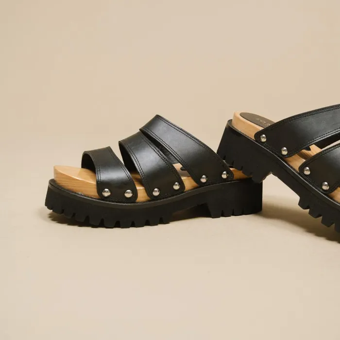 Women Mules Clogs Jonak Mules With Straps And Platforms