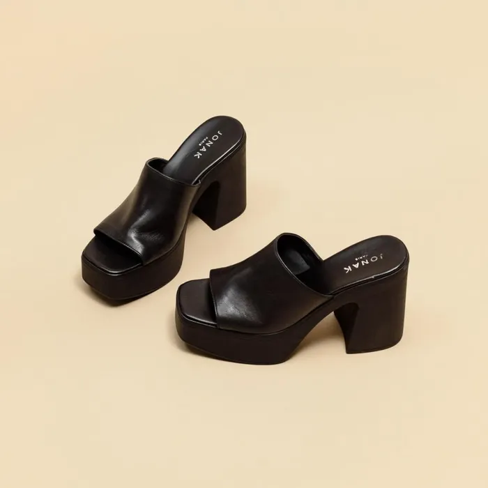 Women Mules Clogs Jonak Open Toe Platform Mules
