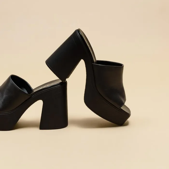 Women Mules Clogs Jonak Open Toe Platform Mules