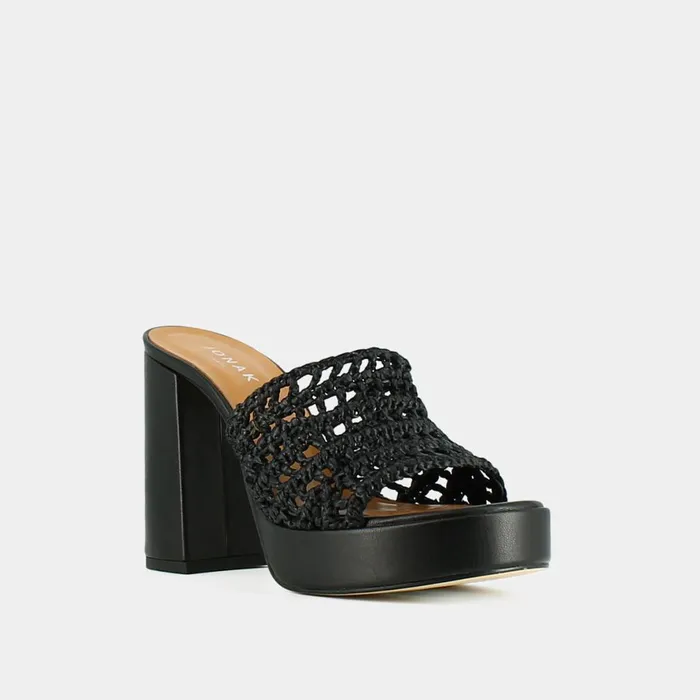Women Mules Clogs Jonak Openwork Platform Mules