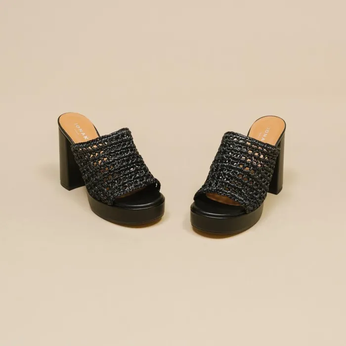 Women Mules Clogs Jonak Openwork Platform Mules