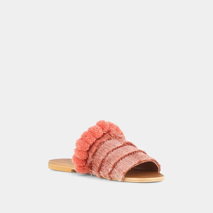Women Mules Clogs Jonak Pink Textile Mules