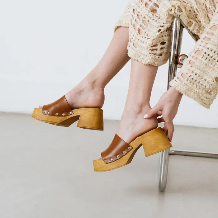 Women Mules Clogs Jonak Platform Mules With Open Toes