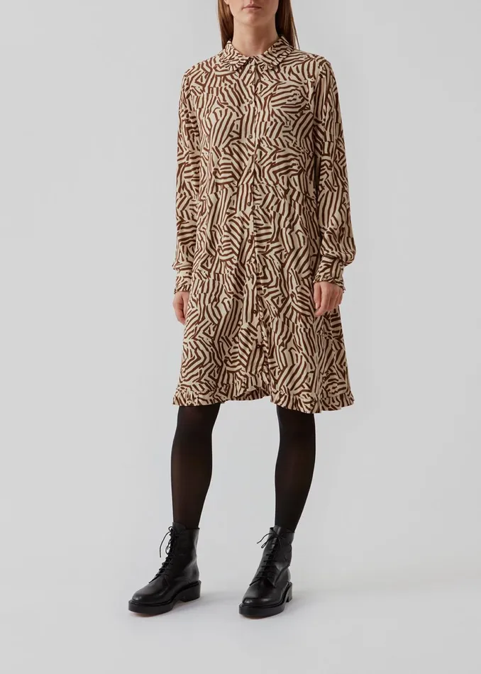 Women Nation Print Dress Graphic Grid Modstrm Dresses