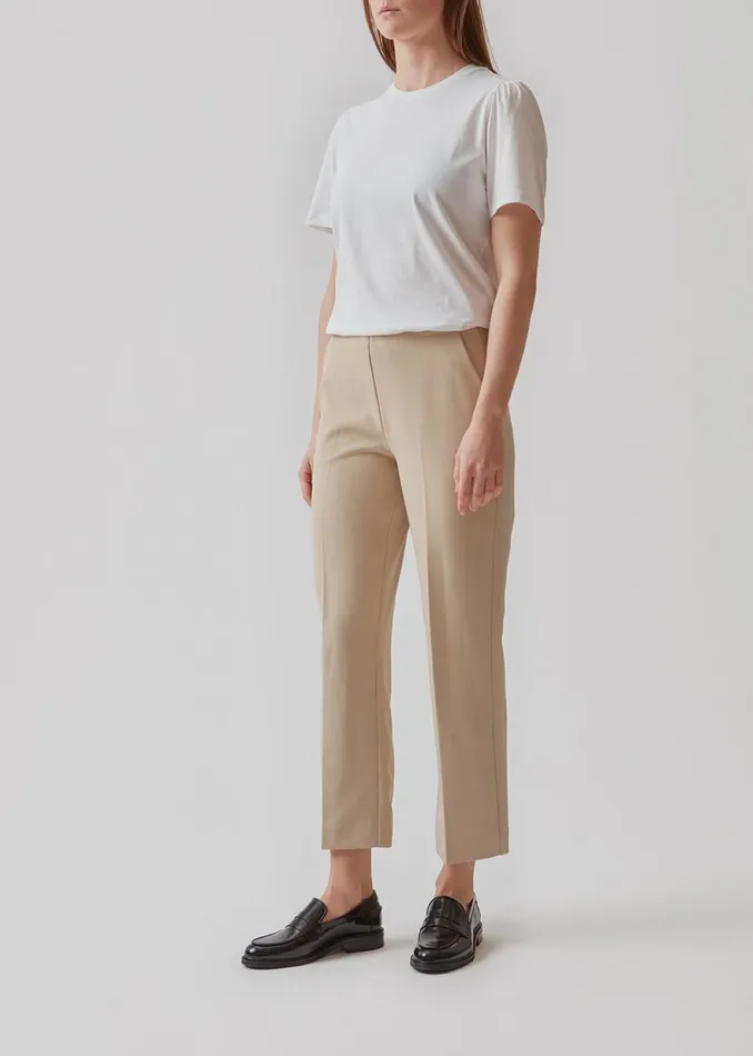 Women NelliMD Cropped Pants Powder Sand Modstrm Pants and Leggings