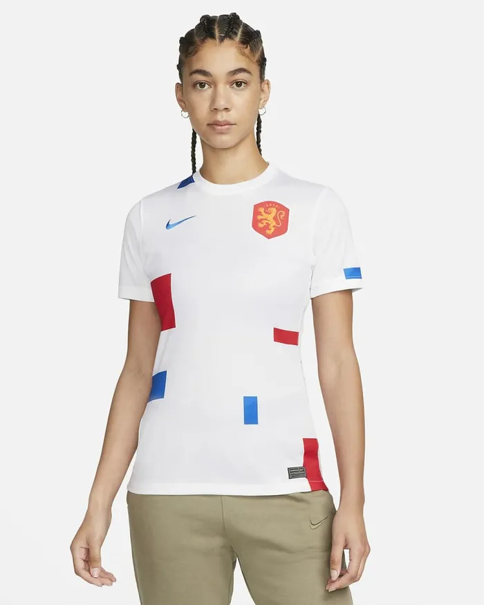 Women Netherlands 2022 Stadium Away Whitesoar Nike Tops And TShirts