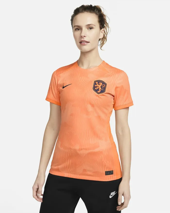 Women Netherlands 2023 Stadium Home Coneblackened Blue Nike Tops And TShirts