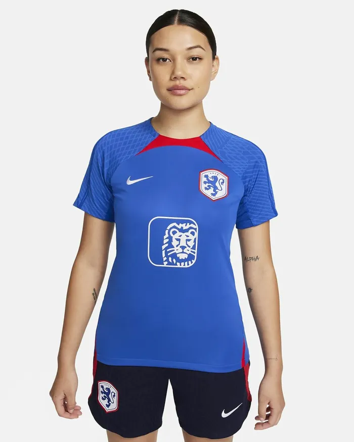 Women Netherlands Strike Game Royaluniversity Redwhite Nike Tops And TShirts
