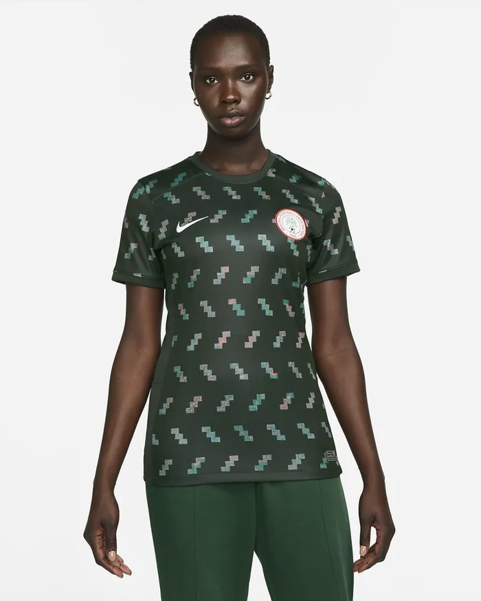 Women Nigeria 2023 Stadium Away Night Forestwhite Nike Tops And TShirts
