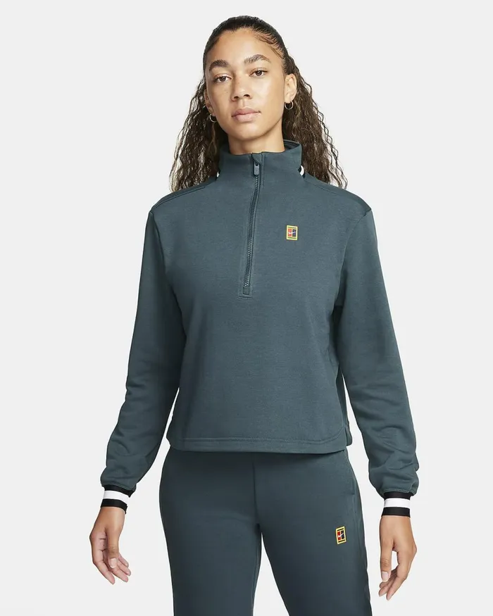 Women Nikecourt DriFit Heritage Deep Jungledeep Jungle Nike Tops And TShirts