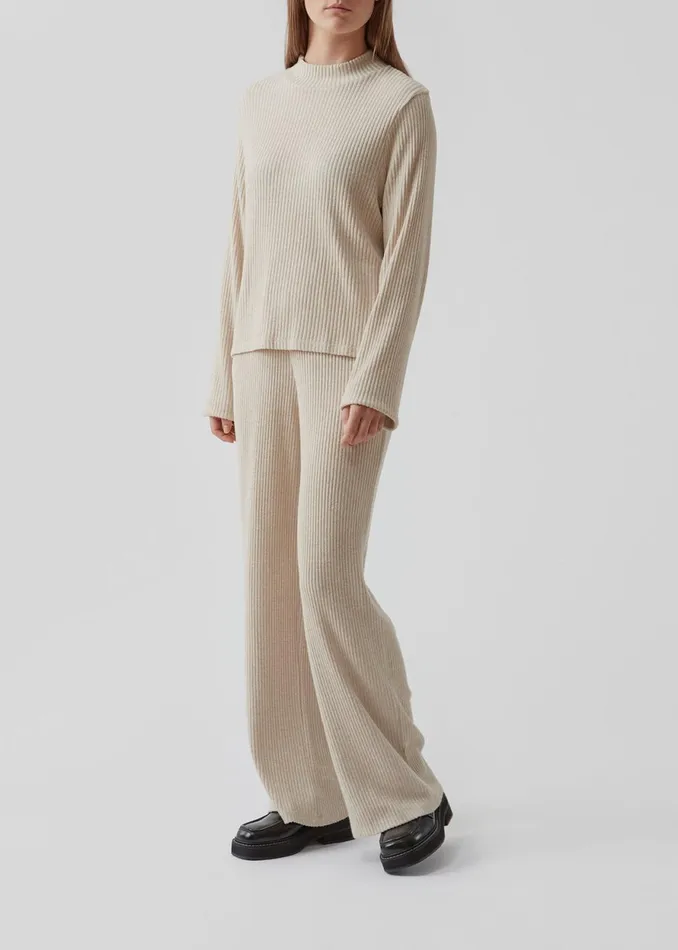Women Nimbus Pants Beige Melange Modstrm Pants and Leggings