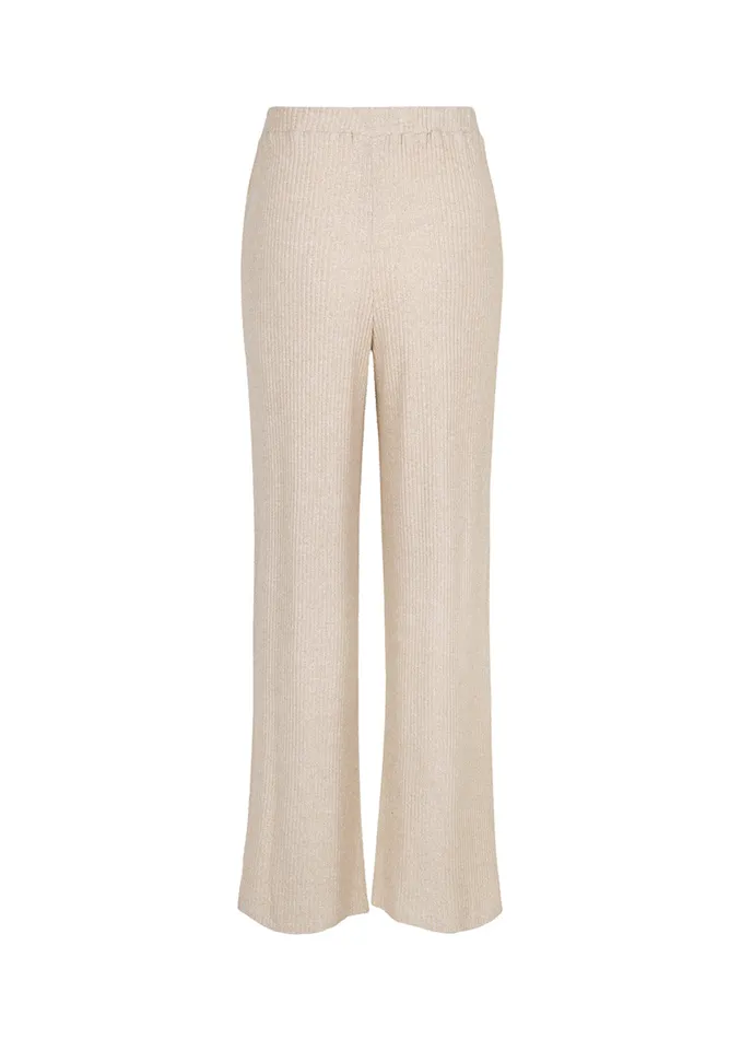 Women Nimbus Pants Beige Melange Modstrm Pants and Leggings