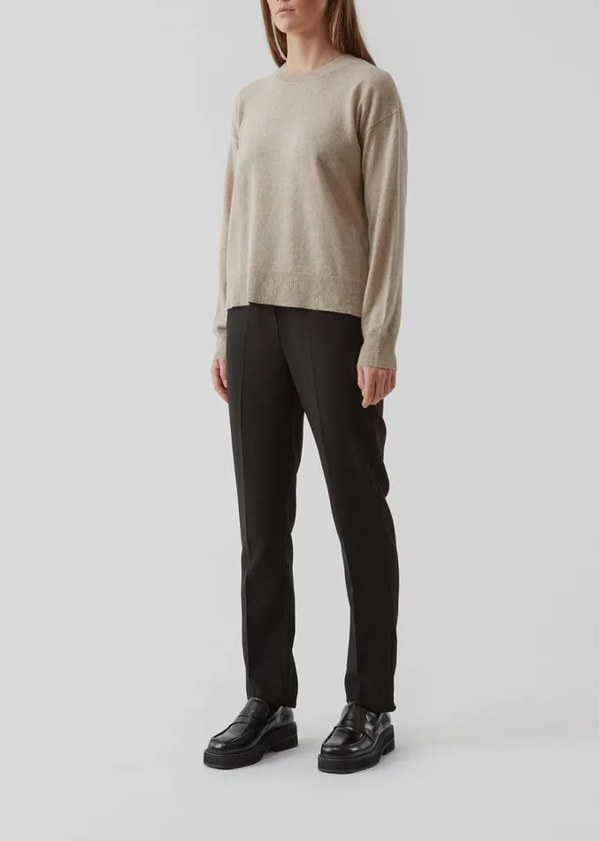Women Noris Oneck Beige Melange Modstrm Blouses and Knitwear