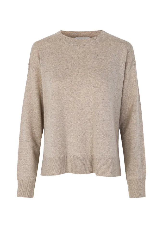Women Noris Oneck Beige Melange Modstrm Blouses and Knitwear Women Noris Oneck Beige Melange Modstrm Blouses and Knitwear