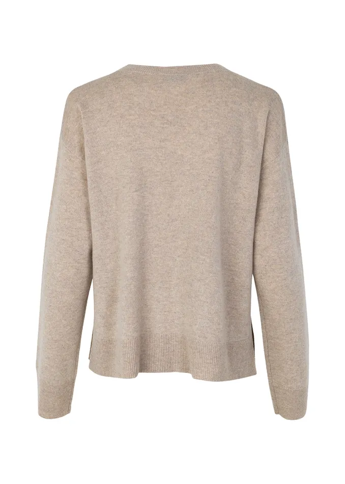 Women Noris Oneck Beige Melange Modstrm Blouses and Knitwear Women Noris Oneck Beige Melange Modstrm Blouses and Knitwear