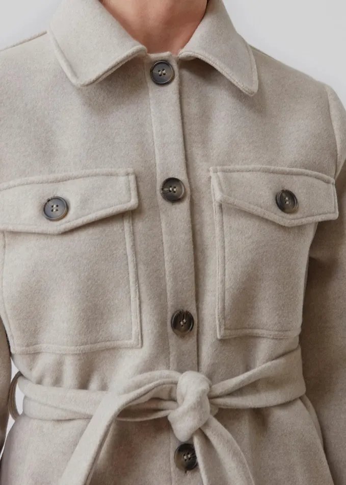 Women OliviaMD Coatigan Beige Melange Modstrm Coats and Jackets Women OliviaMD Coatigan Beige Melange Modstrm Coats and Jackets