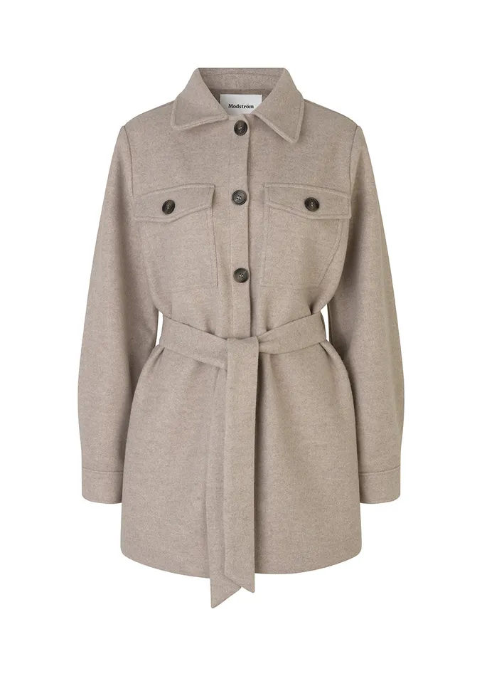 Women OliviaMD Coatigan Beige Melange Modstrm Coats and Jackets Women OliviaMD Coatigan Beige Melange Modstrm Coats and Jackets