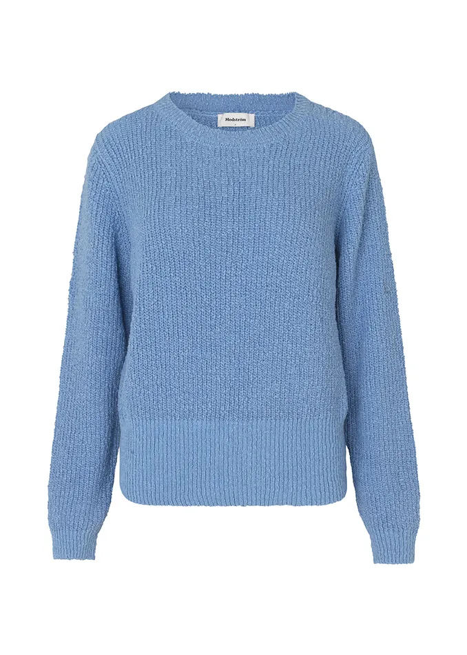 Women OmenMD Oneck Cornflower Modstrm Blouses and Knitwear Women OmenMD Oneck Cornflower Modstrm Blouses and Knitwear