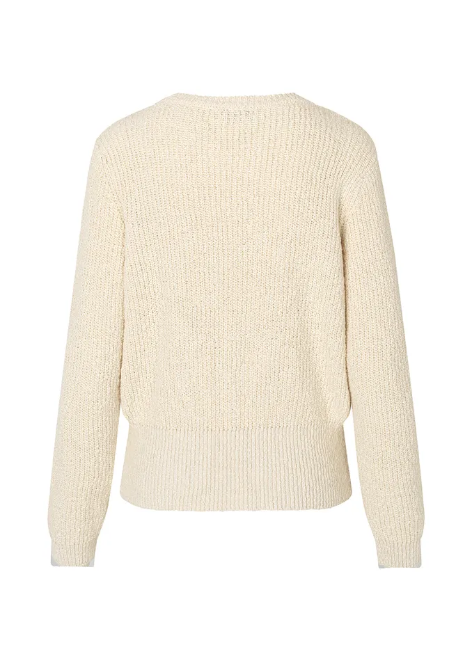 Women OmenMD Oneck Off White Modstrm Blouses and Knitwear Women OmenMD Oneck Off White Modstrm Blouses and Knitwear