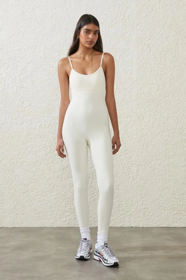 Women Onesies Cotton On Fleece Lined Full Length Onesie Whisper White