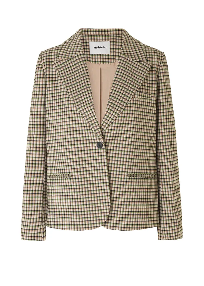 Women OsvaldMD Blazer Forest Check Modstrm Suits Women OsvaldMD Blazer Forest Check Modstrm Suits