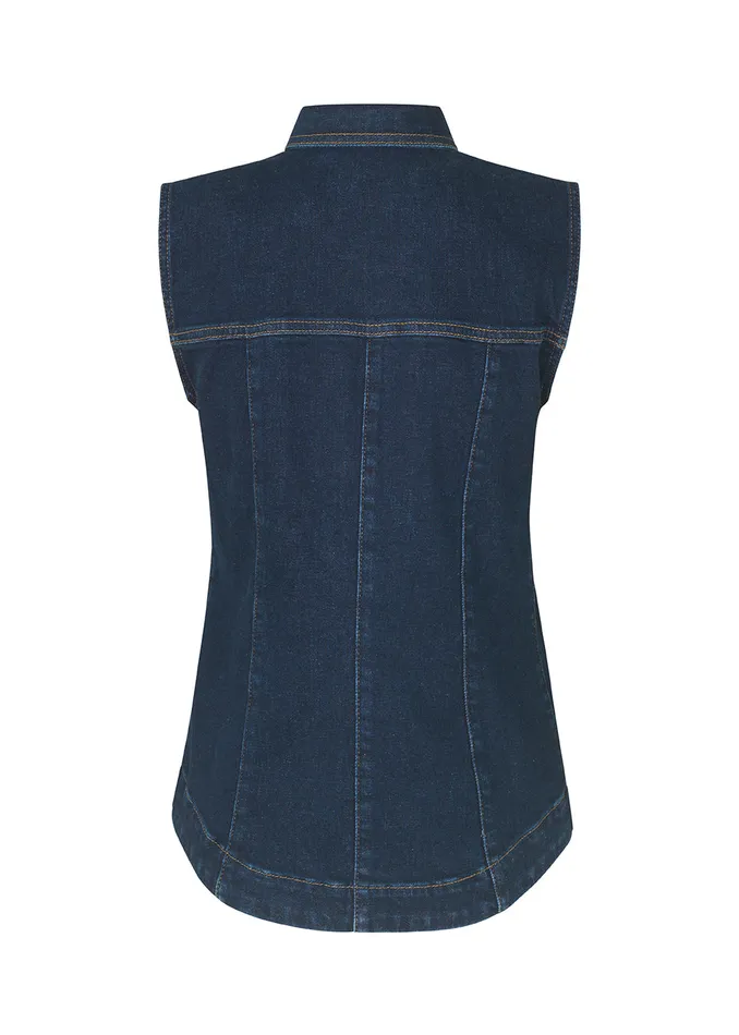 Women OttoMD Vest Dark Blue Wash Modstrm Vests Women OttoMD Vest Dark Blue Wash Modstrm Vests