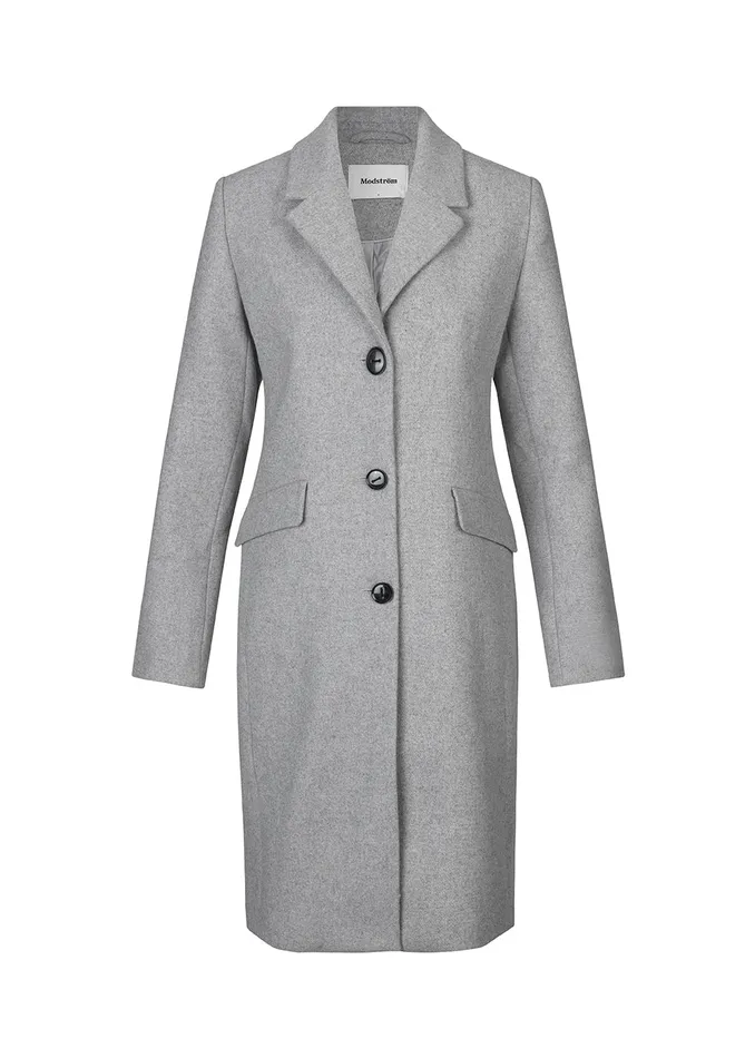 Women Pamela Coat Grey Melange Modstrm Coats and Jackets Women Pamela Coat Grey Melange Modstrm Coats and Jackets