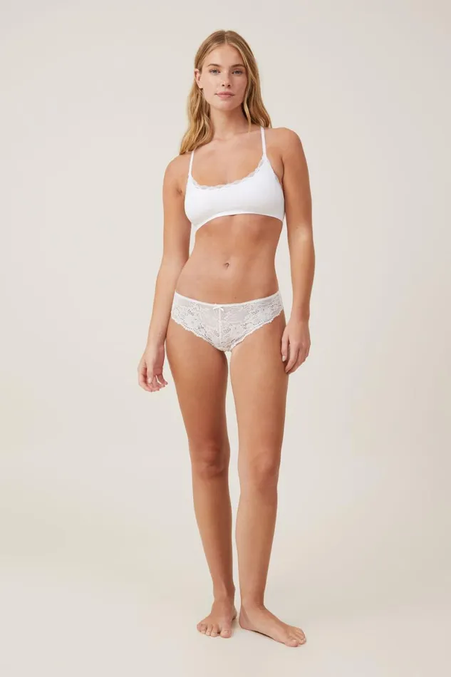 Women Panties Cotton On Everyday All Over Lace Cheeky Brief Cream