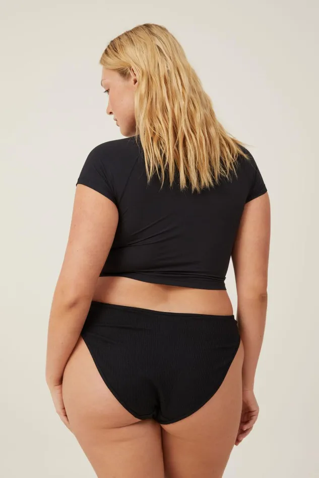 Women Panties Cotton On Organic Cotton Rib Bikini Brief Black