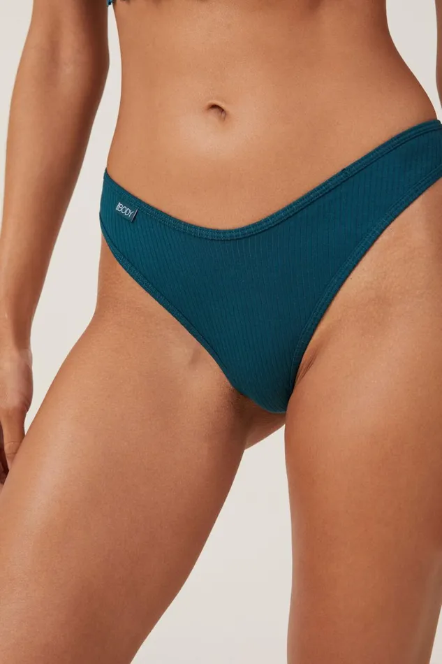 Women Panties Cotton On Organic Cotton Rib Thong Brief Enchanted Forest