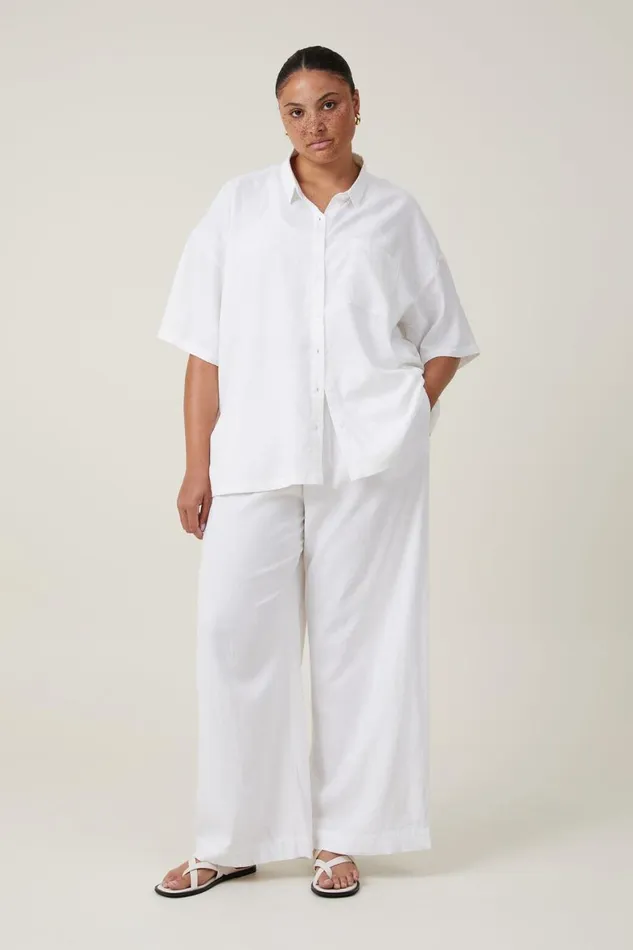 Women Pants Cotton On Haven Wide Leg Pant White