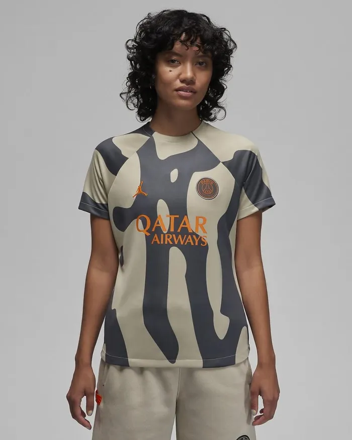 Women Paris SaintGermain Academy Pro Third Stonestoneiron Greymagma Orange Nike Tops And TShirts