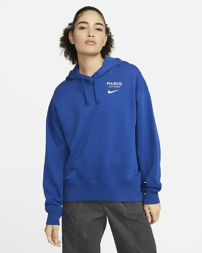 Women Paris SaintGermain Old Royalwhite Nike Hoodies And Sweatshirts