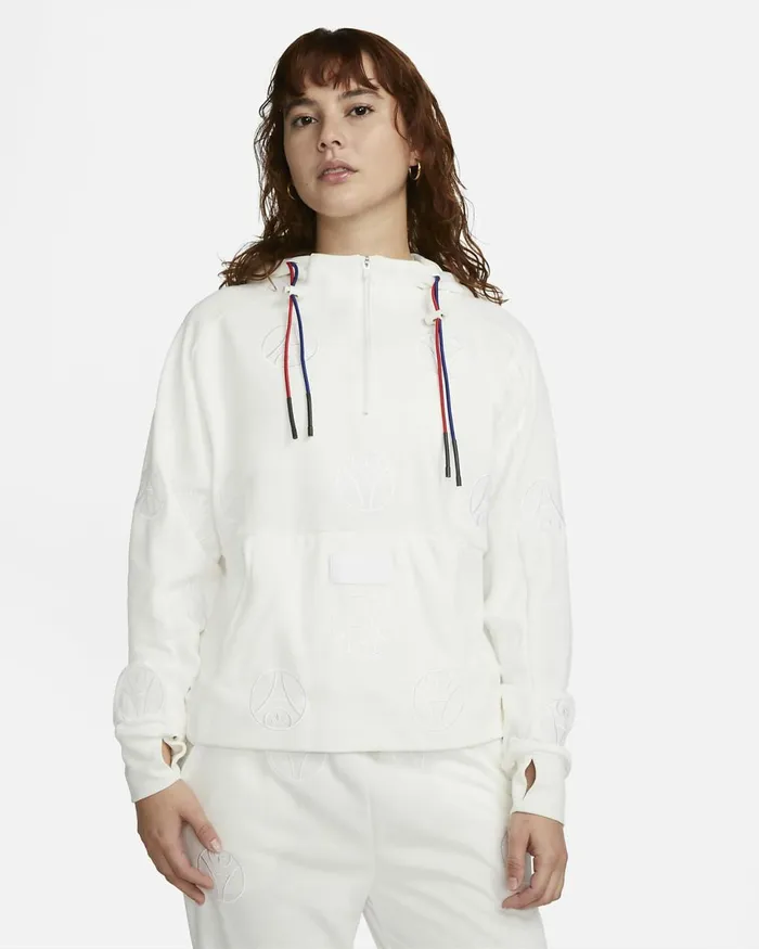Women Paris SaintGermain Sailwhite Nike Hoodies And Sweatshirts