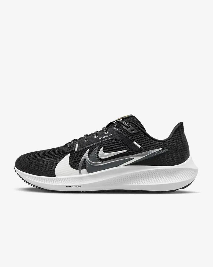 Women Pegasus 40 Premium Blackwhitebright Mandarinmulticolour Nike Running