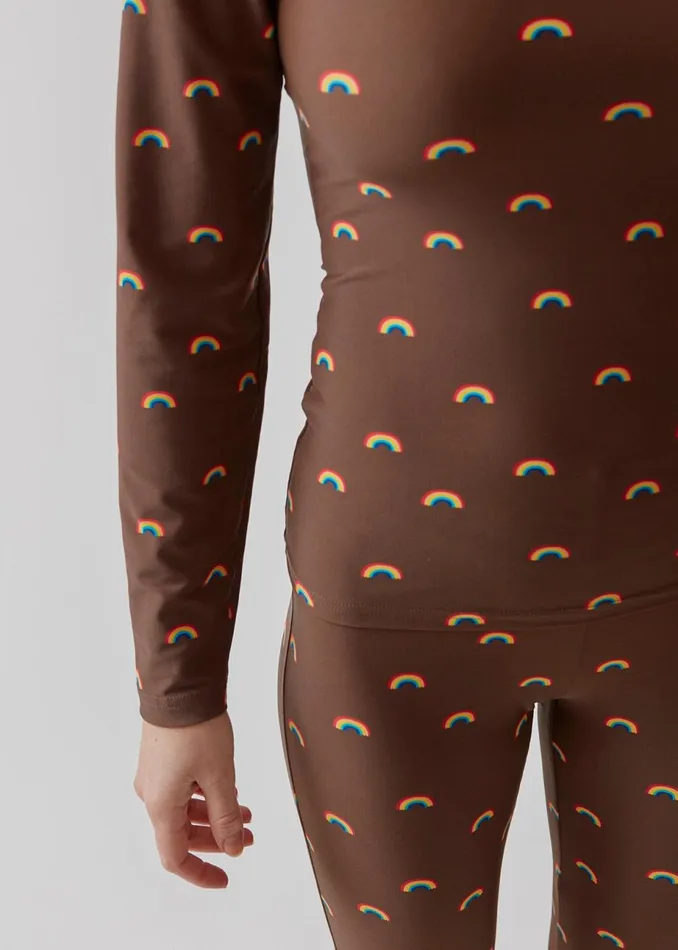 Women PernilleMD Print LS Top Rainbow Modstrm Tops