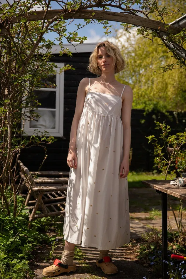 Women PernilleMD Strap Dress Soft White Modstrm Dresses Women PernilleMD Strap Dress Soft White Modstrm Dresses