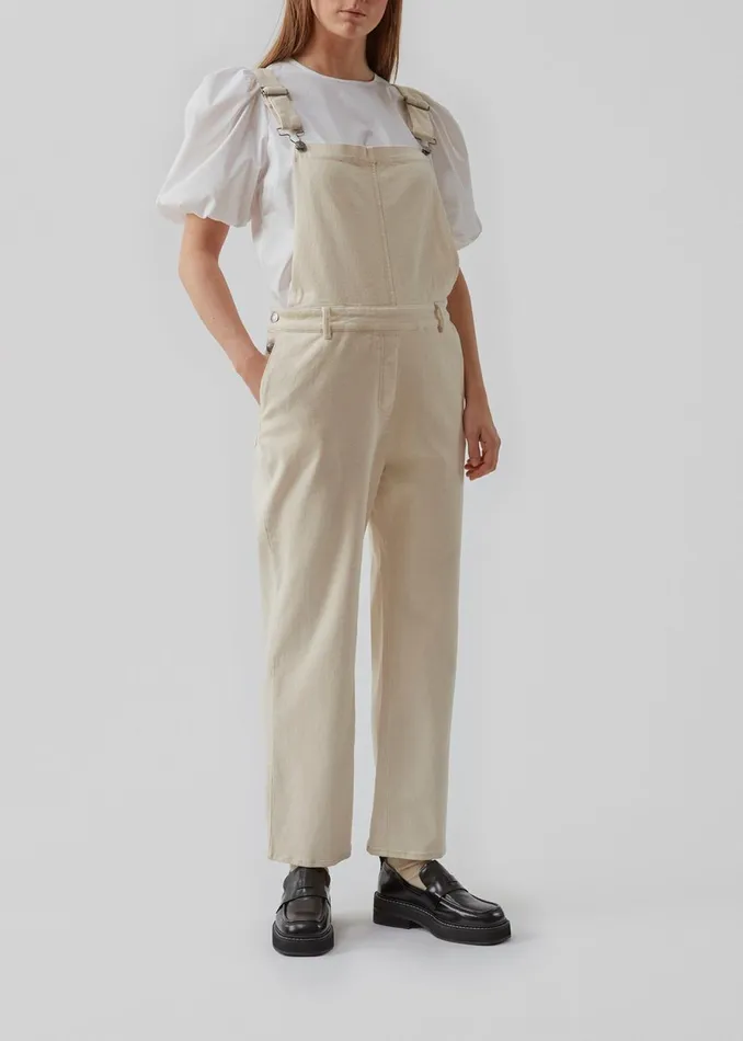 Women PeteMD Dungarees Cream Milk Modstrm Pants and Leggings
