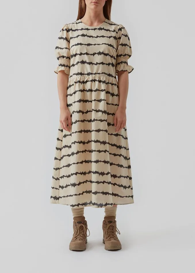 Women PoemMD Print Dress Tie Dye Lines Modstrm Dresses