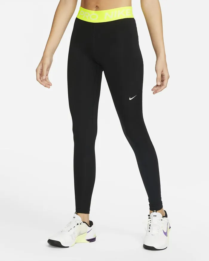 Women Pro Blackvoltwhite Nike Leggings