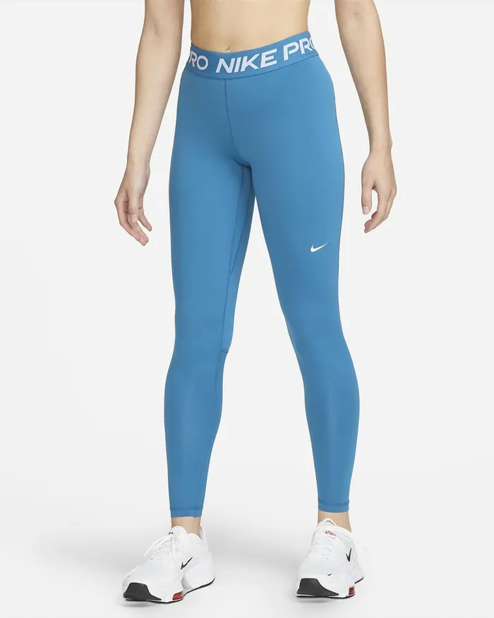 Women Pro Industrial Bluewhite Nike Leggings