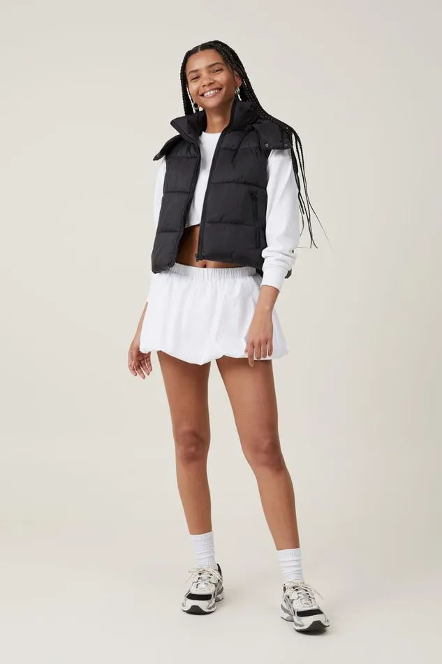 Women Puffers and Jackets Cotton On The Recycled Mother Hooded Puffer Vest 20 Black Women Puffers and Jackets Cotton On The Recycled Mother Hooded Puffer Vest 20 Black