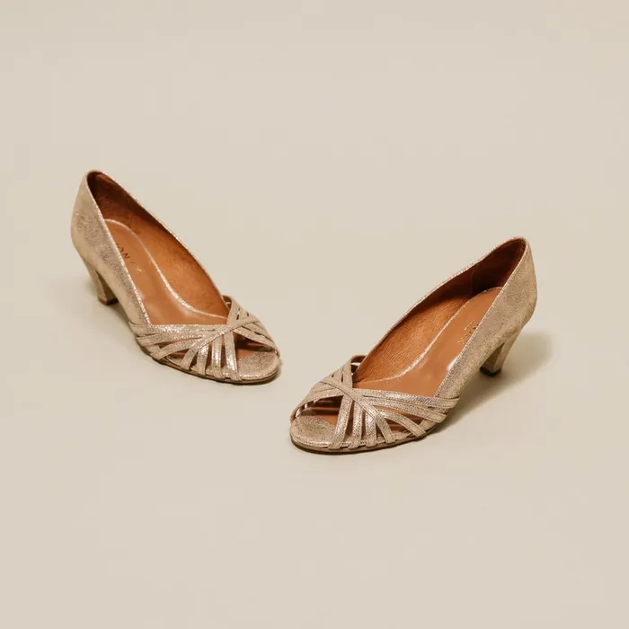 Women Pumps Jonak Open Toe Pumps With Thick Heels