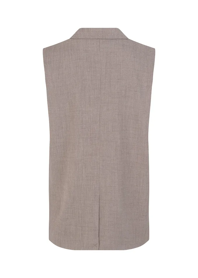 Women RaphaelMD Vest Beige Melange Modstrm Vests Women RaphaelMD Vest Beige Melange Modstrm Vests