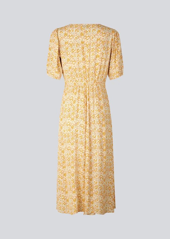 Women RavenMD Long Print Dress Bobble Bloom Peach Modstrm Dresses